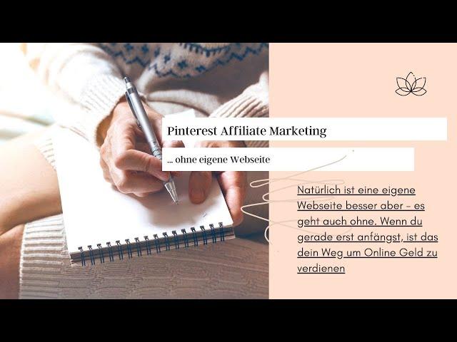 Pinterest Affiliate Marketing ohne eigene Webseite