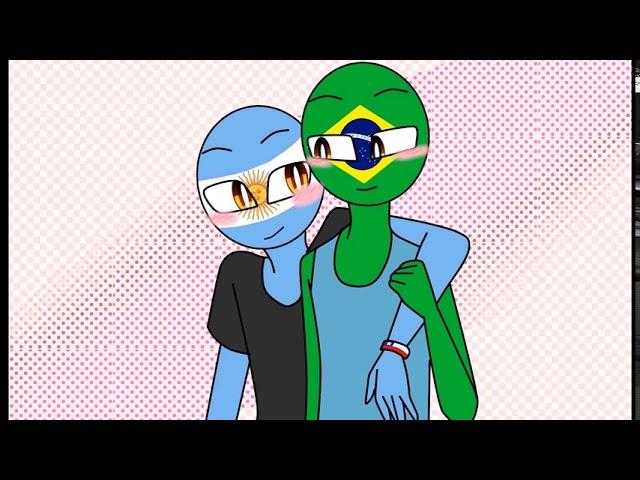 Countryhumans brazil x argentina