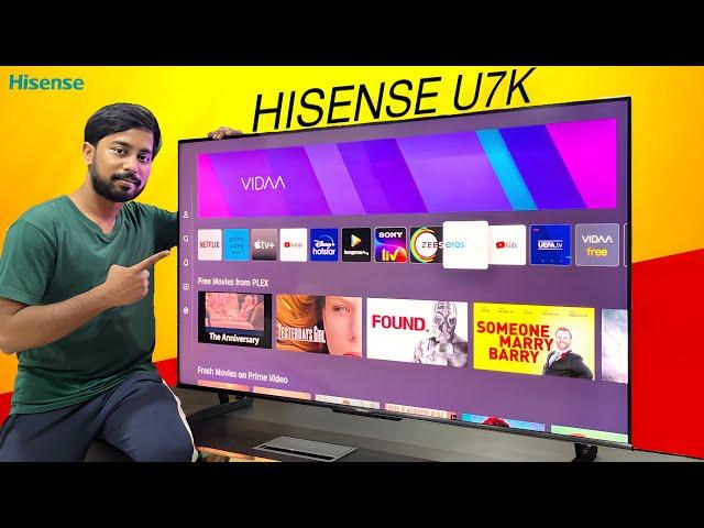 Hisense U7K Review India - Hisense U7K 4K Mini LED QLED TV Unboxing Telugu || 55 inch Best TV 2023