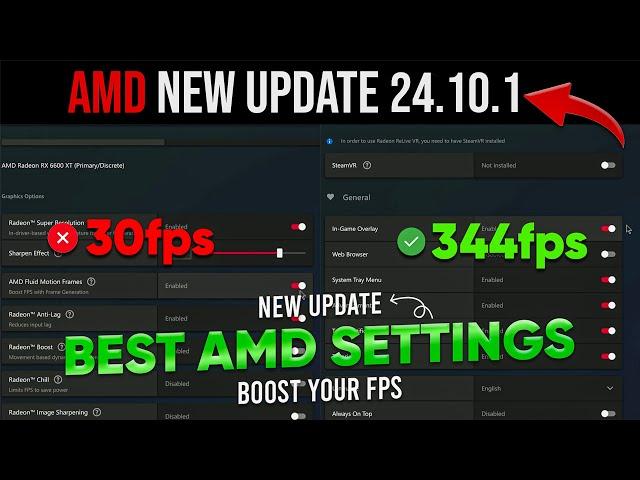 AMD Software Adrenalin Edition 24.10.1  | AMD New Update 24.10.1 | Best AMD Settings For Gaming