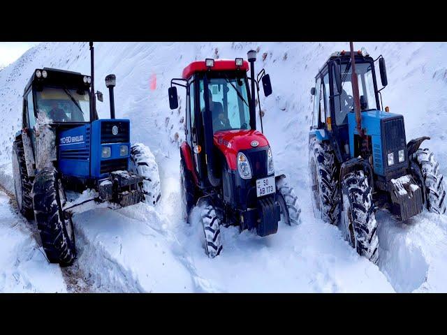 OFFROAD ON TRACTORS IN THE SNOW | Tractor Belarus 1221 | TRACTOR YTO | NEW HOLLAND TRACTOR