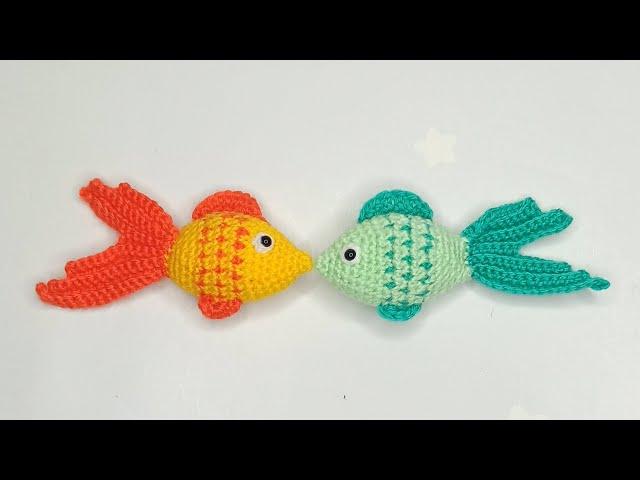 Super idea  How to crochet an amigurumi goldfish detailed master class  Crochet keychain.