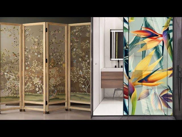 HOME DECOR  BEAUTIFUL INTERIOR FROSTED GLASS DIVIDER || HIGH QUALITY FROSTED GLASS PARTITION IDEAS