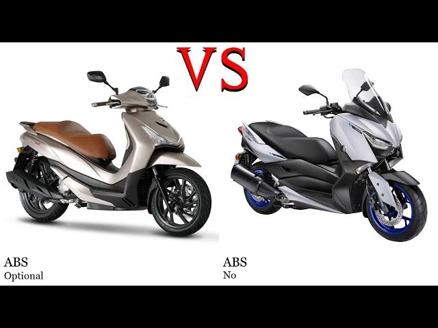 Sym HD 300 vs Yamaha X Max 250 Test specification comparison