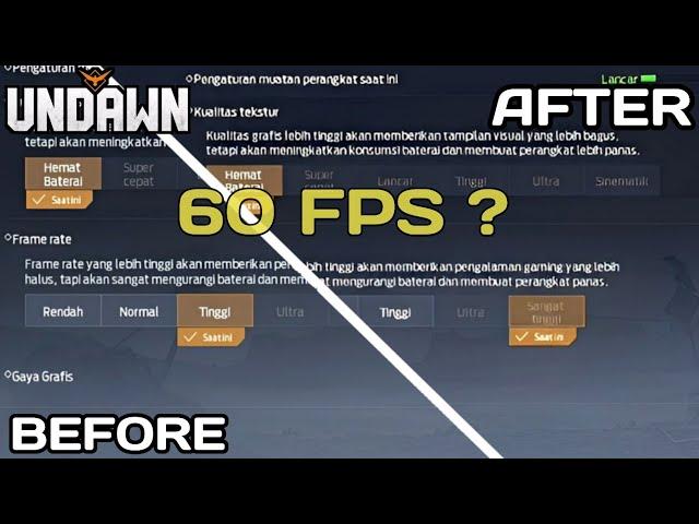 BEGINI CARA UNLOCK 60FPS DIHP KENTANG| GARENA UNDAWN