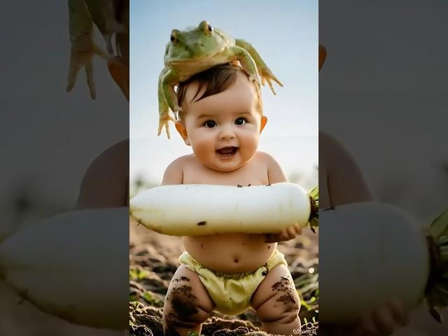 Cute baby riding a pig #cute #baby #pig #funny #cutebaby #cutebaby