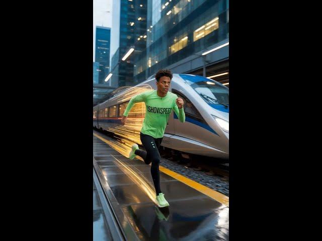 IShowSpeed Races a 375 MPH TRAIN… and It Gets INSANE  #shorts #ishowspeed #speedai