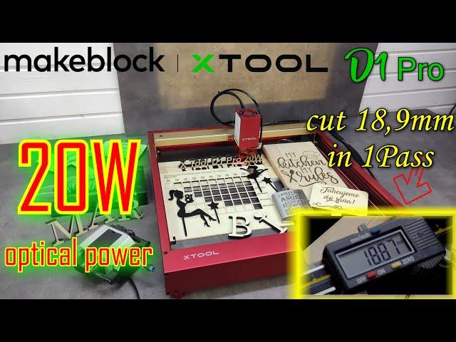 The Most Powerful  xTool D1 Pro 20W Diode Laser Engraver. You Can Cut ”Almost” Anything