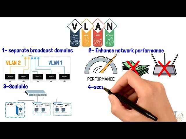 شرح تفصيلي لل VLAN بطريقة مبسطة وجرافيك احترافي