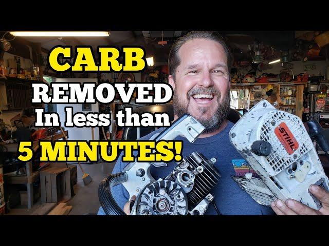 How to Remove Carburetor on Stihl 020 Top handle Chainsaw in less than 5 minutes! #kainkustomgarage