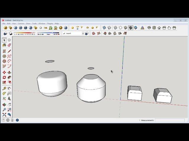 Sketchup Chamfer and Fillet Rounded Edges