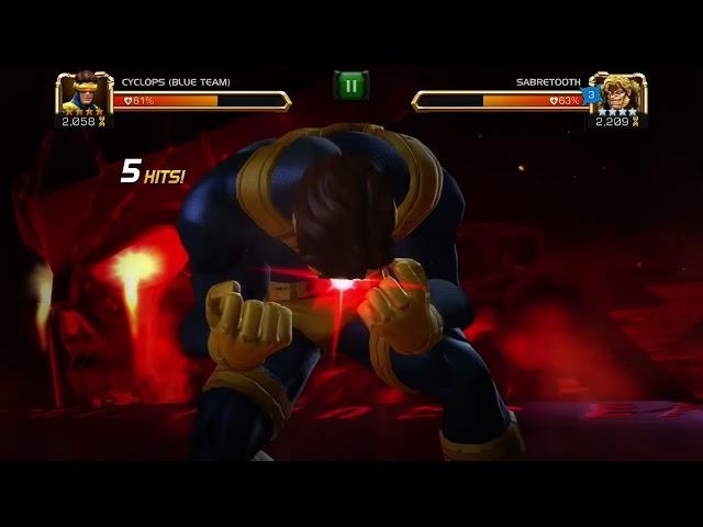 Marvel Contest of Champions - Cyclops vs Sabretooth