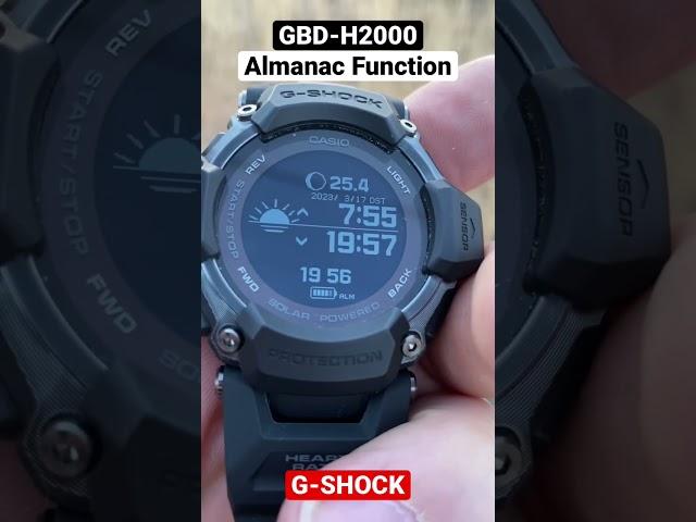 The new G-Shock GBD-H2000 can tell you sunrise, sunset, and moon phase with its Almanac Function.