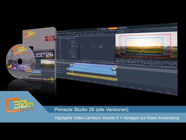 Pinnacle Studio 26 (alle Versionen) - Highlights zum Video-Lernkurs Volume 5 + Projektvorlagen