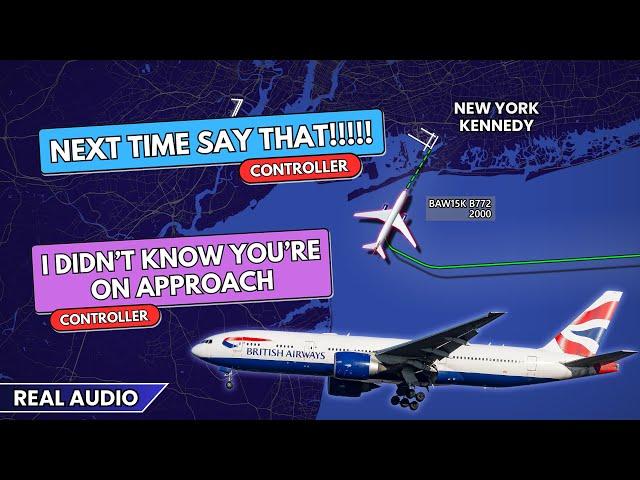 Controllers teach pilots how to use radio at New York Kennedy Airport. Real ATC