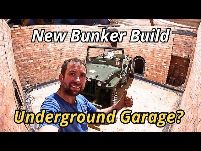 Underground Bunker build, walls stairs and Jeep