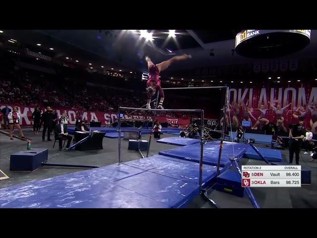 Audrey Davis Near Perfect Bars Oklahoma vs Denver 2022 9.975