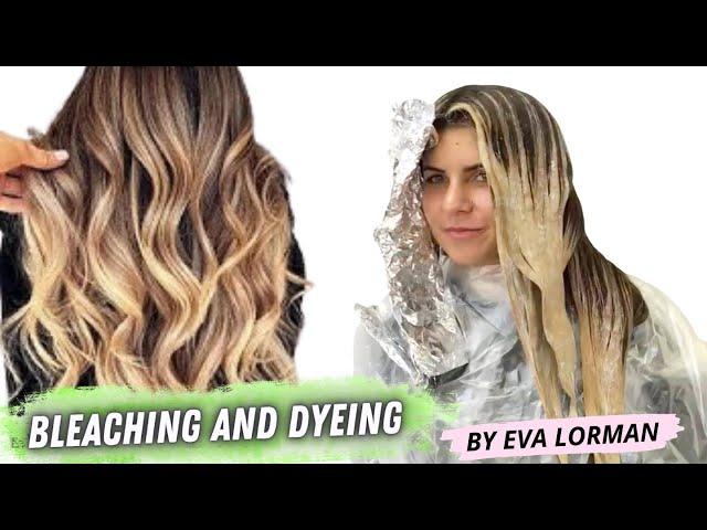 Bleaching and Dyeing Long Hair | Step by Step Balayage Tutorial 2023 with Eva Lorman