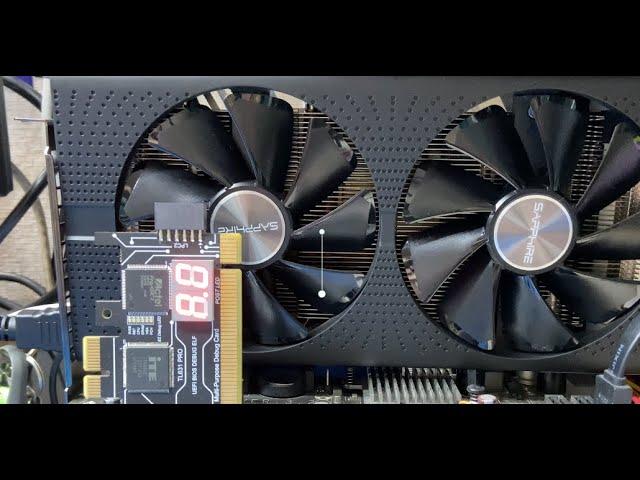 Кулера не крутятся, нет изо  Еще одна типовуха Sapphire RX570