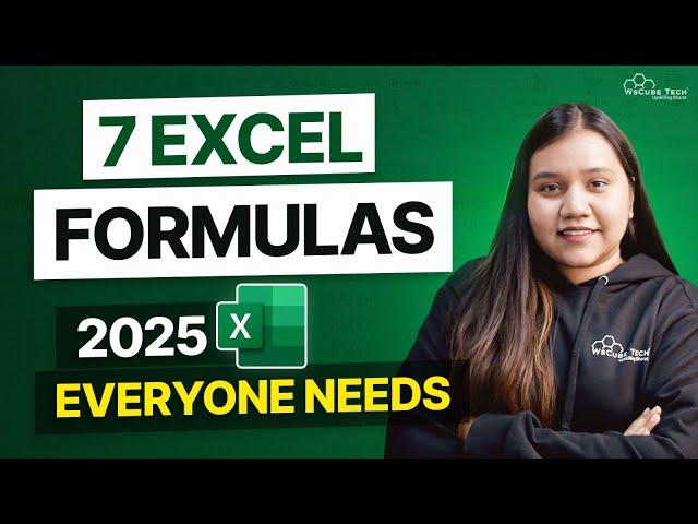 Top 7 Essential Excel Formulas for Data Analysts in 2025