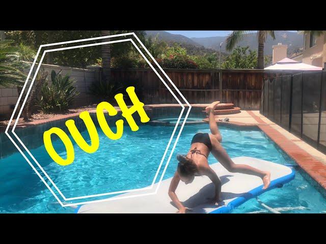 Gymnastics Tumbling Challenge in the Pool