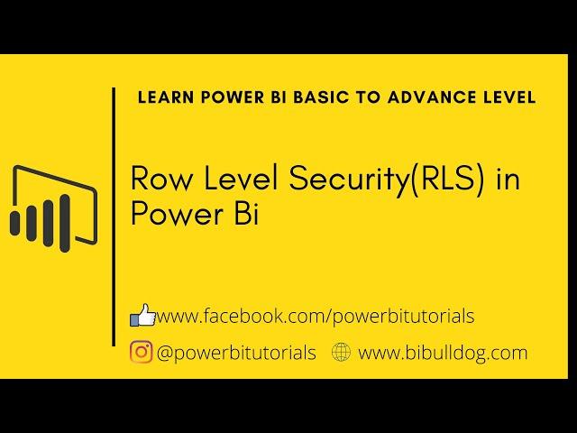11 - Row Level Security(RLS) in Power Bi