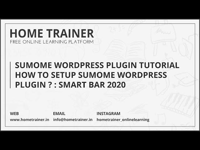 Sumome Wordpress Plugin Tutorial | How to Setup SumoMe WordPress Plugin ??? : Smart Bar 2016