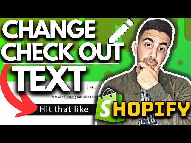 How To Change Checkout Button Text In Shopify