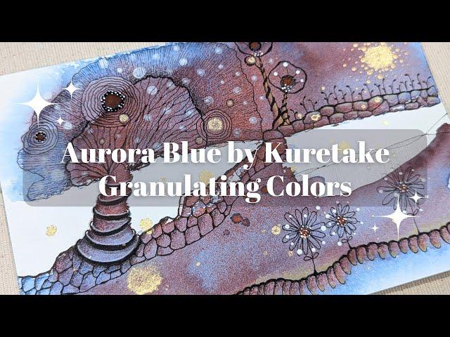 Today's Turn is the Beautiful Kuretake Granulating Color Aurora Blue