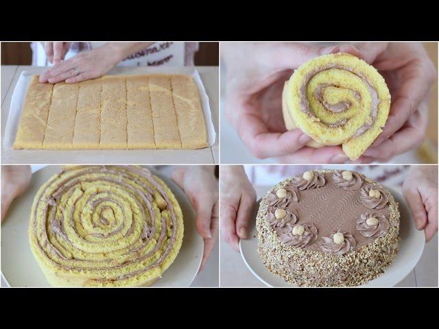 NOCCIOTELLA CAKE by Benedetta - Hazelnuts Nutella Roll cake Recipe