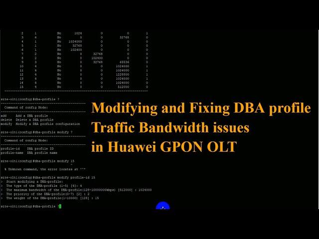 How to Fix or Modify DBA Profile Traffic Bandwidth in Huawei OLT | Technical Hakim