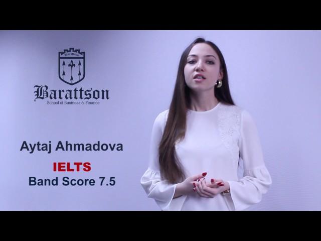 Aytaj's success with Barattson, IELTS band score 7.5