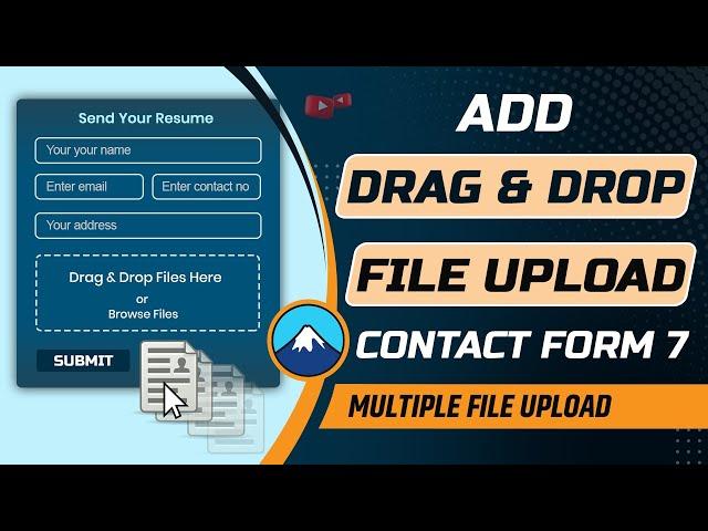 How to add drag and drop file upload in contact form 7 | Drag and drop multiple file upload