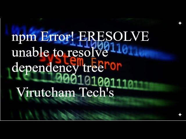 Angular - npm err! ERESOLVE unable to resolve dependency tree in English