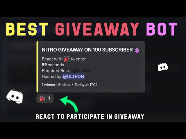 Best Giveaway Bot Discord | You should try ! 