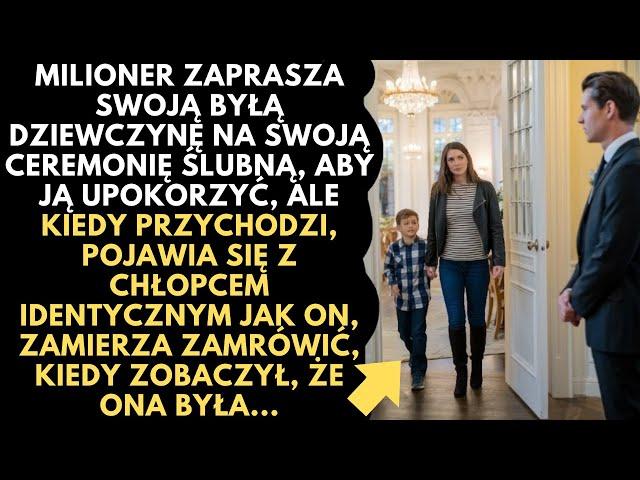 MILIONER ZAPRASZA SWOJĄ BYŁĄ NA SWÓJ ŚLUB, ALE ONA PRZYCHODZI Z CHŁOPCEM IDENTYCZNYM JAK ON...