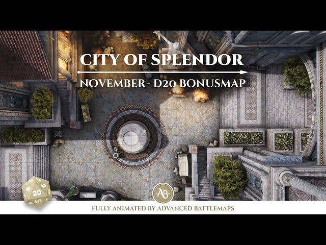 D&D | Pathfinder | City of Splendor - D20 BONUS | Animated Battle Maps | Virtual Tabletop