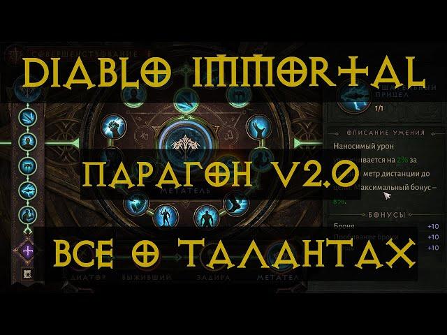 Все топ сборки Талантов Парагона Paragon v2.0 Diablo Immortal