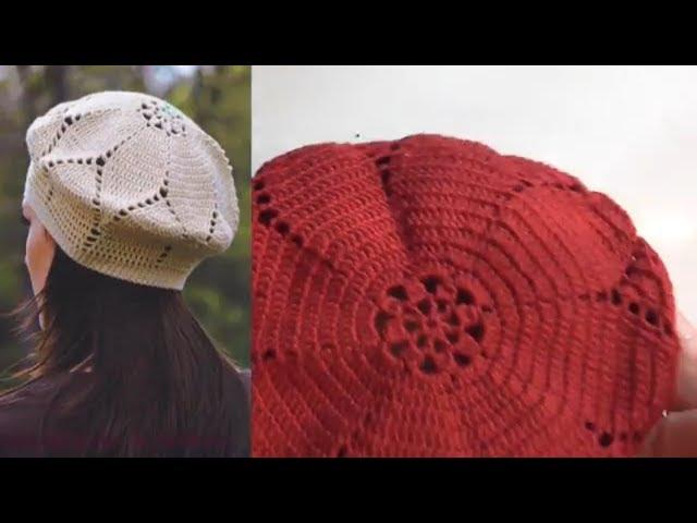 Берет крючком  Как связать и рассчитать берет Ч1  beret knitted