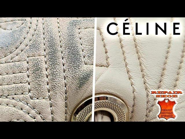 Реставрация цвета сумки Celine. Покрасить сумку из кожи