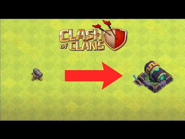 CANNON EVOLUTION LEVEL 1 TO LEVEL 20 SHORT VIDEO (CLASH OF CLAN)