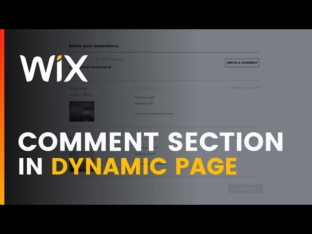 Add Comment Section to WIX  Dynamic Page | Wix Ideas