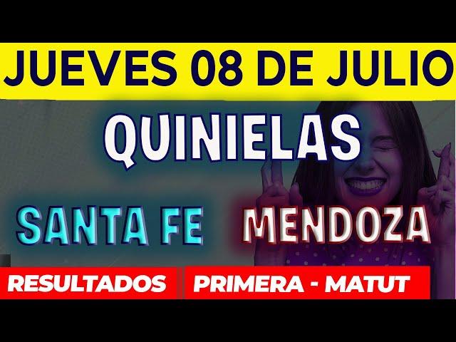 Quinielas Primera y matutina de Santa fé y Mendoza Jueves 8 de Julio