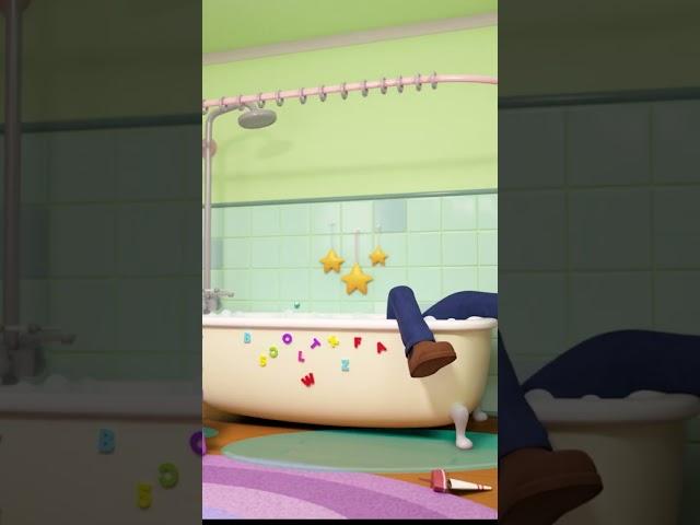 What a Mess! Clumsy Daddy  #lellobee #shorts #clumsy #bathsong | Nursery Rhymes for Babies