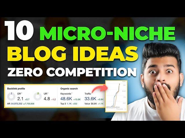 10 Micro Niche Blog Topics 2023 | Competition ZERO | Blogging Niche Ideas 2023