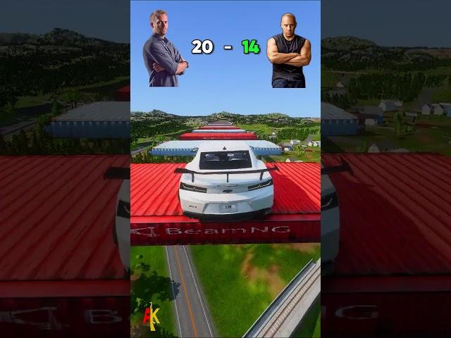 Paul Walker vs Vin Diesel  #beamngdrive #simulator #shorts