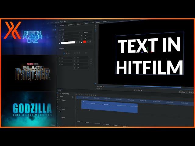 How to use TEXT in HitFilm