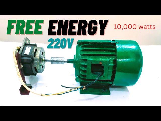 How To Make Free Energy Generator 220 Volt With Dryer Machine Motor