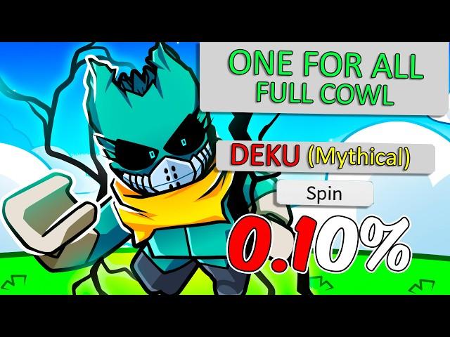 Unlocking One For All To Become DEKU In Roblox My Hero Academia!