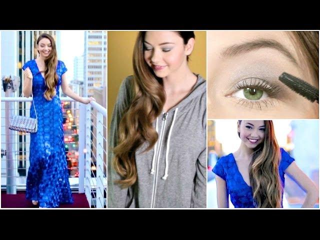 Getting Ready | Hair, Makeup, & Outfit for Grammy's 2014!